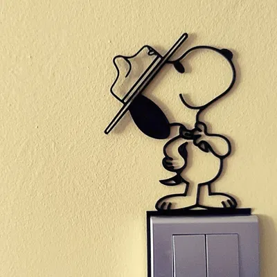 Trang Trí Ổ Cắm/Công Tắc Snoopy – Mẫu In 3D 28