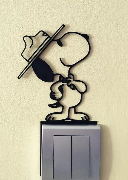 Trang Trí Ổ Cắm/Công Tắc Snoopy – Mẫu In 3D 28 - Image 2