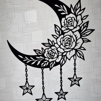 Sự kết hợp tinh tế giữa trăng và hoa