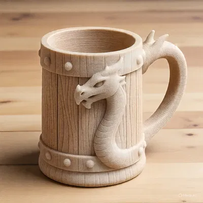 Ly Bia Gỗ Viking Kiểu Cổ - Giá Đỡ Lon Bia