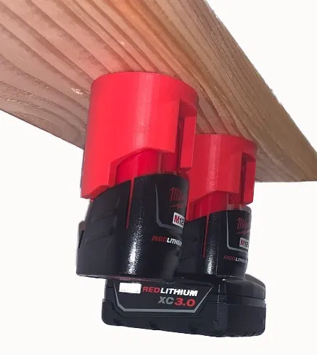 Giá Đỡ Pin Milwaukee M12 Khóa Được, Gắn Ngược & Xe Tải - Image 1