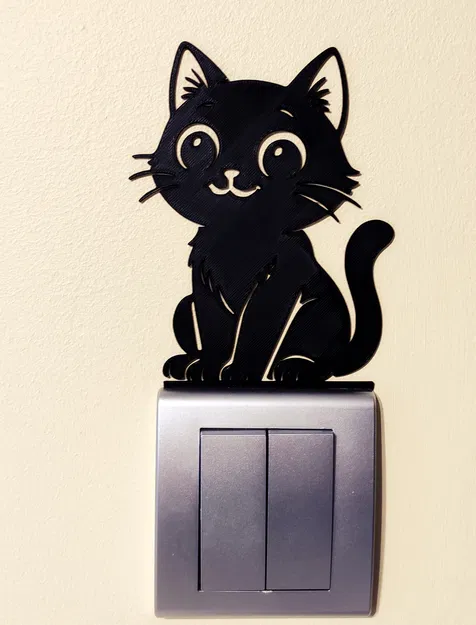 Trang Trí Công Tắc Đèn / Ổ Cắm Hình Mèo – Mẫu In 3D 5 - Image 2