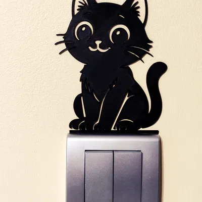 Trang Trí Công Tắc Đèn / Ổ Cắm Hình Mèo – Mẫu In 3D 5