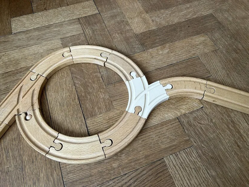 Rãnh Chuyển Hướng Nhỏ 90° - Đường Ray Xe Lửa Gỗ Brio/IKEA - Image 2