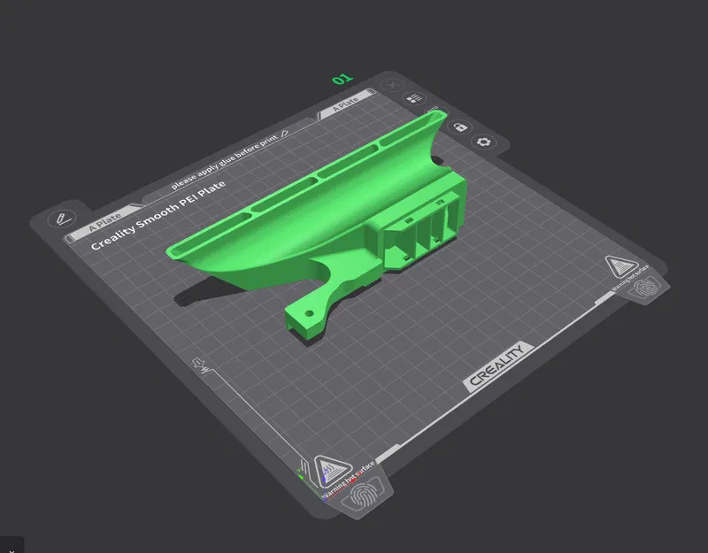 Ống dẫn luồng gió cải tiến cho quạt hông Creality K1C - Image 2