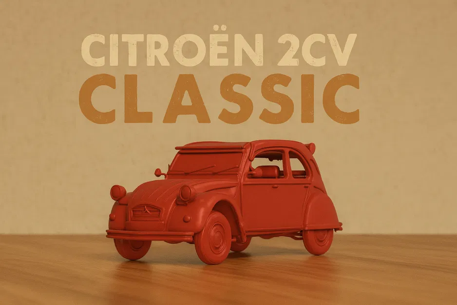 Mô Hình 3D Xe Citroën 2CV Cổ Điển - Image 1