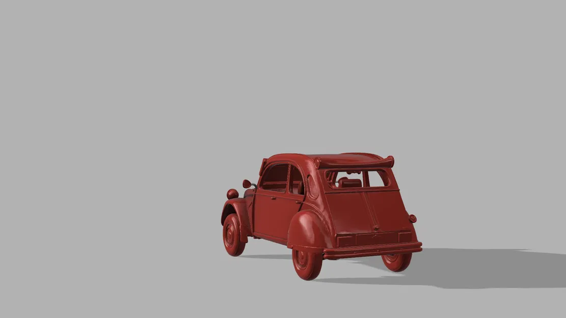 Mô Hình 3D Xe Citroën 2CV Cổ Điển - Image 4