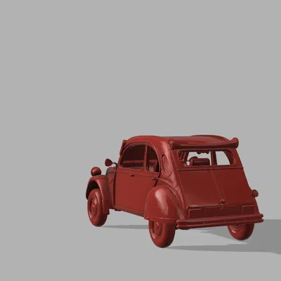 Mô Hình 3D Xe Citroën 2CV Cổ Điển