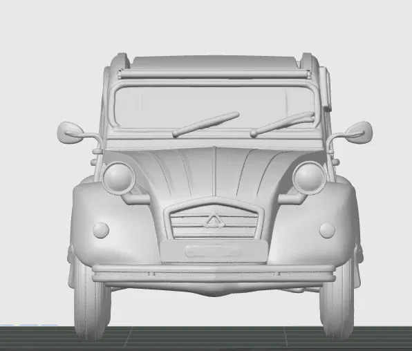 Mô Hình 3D Xe Citroën 2CV Cổ Điển - Image 8