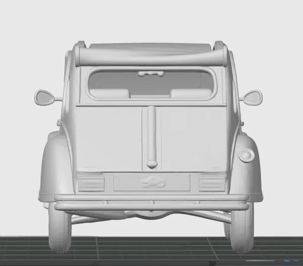 Mô Hình 3D Xe Citroën 2CV Cổ Điển - Image 9