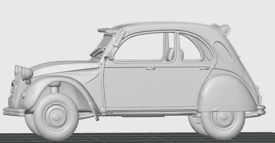 Mô Hình 3D Xe Citroën 2CV Cổ Điển - Image 10