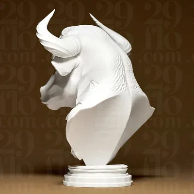 Tượng Trâu Thanh Lịch - Bản In 3D
