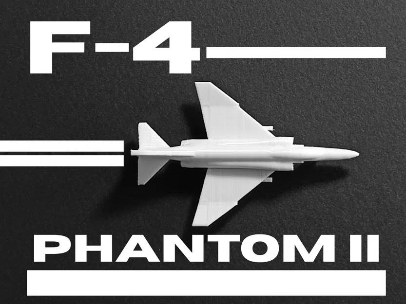 Máy bay chiến đấu mini F-4 Phantom II in liền khối - Image 1