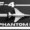 Máy bay chiến đấu mini F-4 Phantom II in liền khối - Thumbnail 1