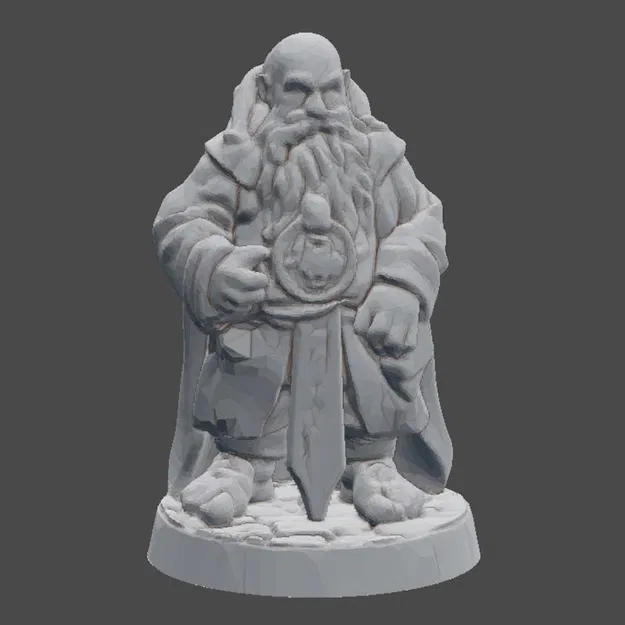 Mô hình D&D NPC Chú Lùn Võ Sư In FDM Không Cần Support - Image 1