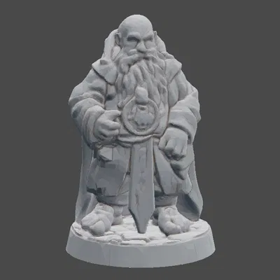 Mô hình D&D NPC Chú Lùn Võ Sư In FDM Không Cần Support