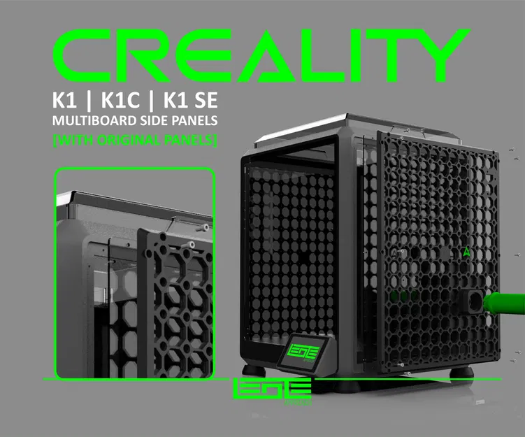 CREALITY K1 | K1C | K1SE - TẤM ỐP MULTIBOARD [Bao gồm tấm ốp zin + giá đỡ cuộn dây] - Image 2