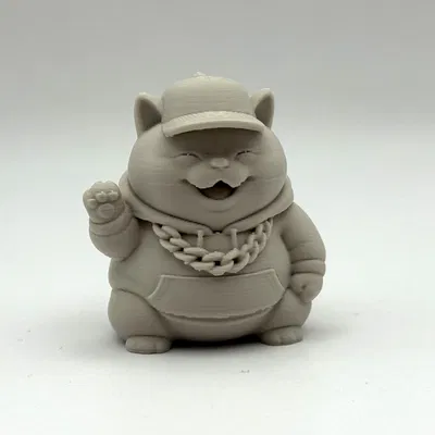 Tượng Mèo Hip-Hop Mập Mạp