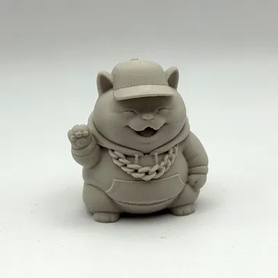 Tượng Mèo Hip-Hop Mập Mạp
