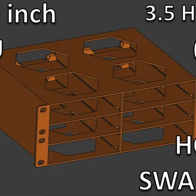 Giá đỡ Rack 10 inch 2U : 6 x HDD 3.5 inch - Hot Swap !