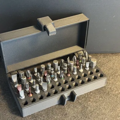 Hộp Đựng Mũi Khoan/Đầu Vít – Chứa 60 Mũi (12x5) – Hộp Tổ Chức Nhỏ Gọn Cho Mũi Khoan/Đầu Vít