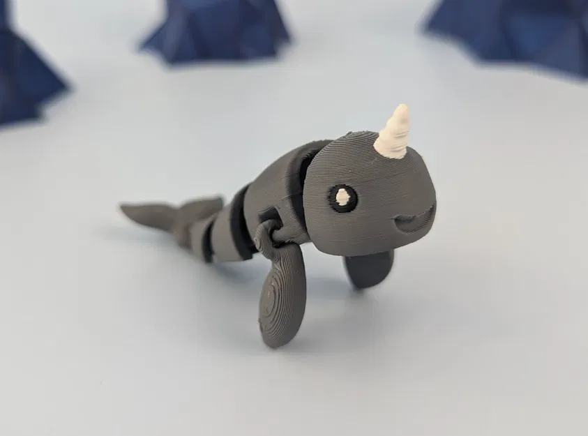 Cá Voi Đầu Gối Bắc Cực - Mô Hình Móc Khóa Khớp Nối - Image 1