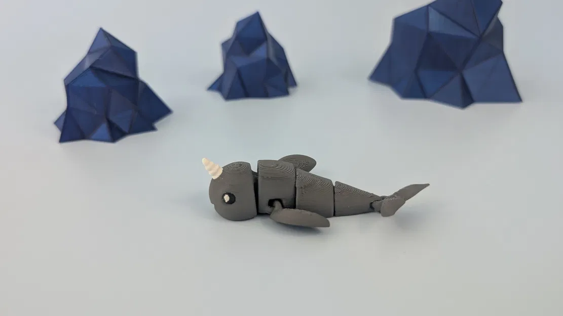 Cá Voi Đầu Gối Bắc Cực - Mô Hình Móc Khóa Khớp Nối - Image 6