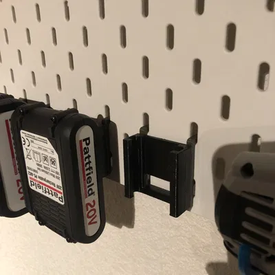 Giá đỡ pin 2in1 cho Worx / Pattfield 20V gắn hệ thống IKEA Skadis
