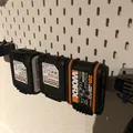 Giá đỡ pin 2in1 cho Worx / Pattfield 20V gắn hệ thống IKEA Skadis - Thumbnail 3