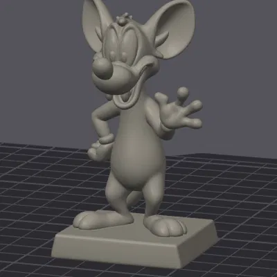 Mô Hình 3D Chuột Pinky từ Phim Hoạt Hình Animaniacs