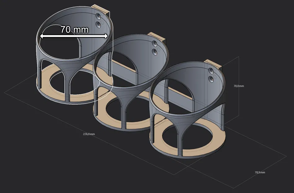 Giá Đỡ Bình Xịt (3 bình) 70 mm - Image 1