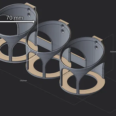 Giá Đỡ Bình Xịt (3 bình) 70 mm