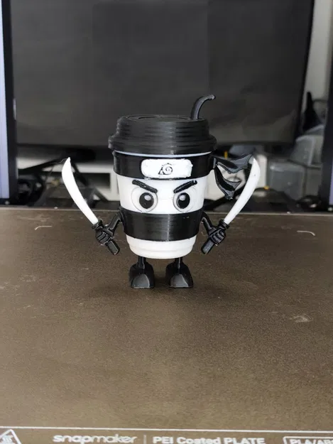 Ninja Cappuccino Sát Thủ - Mô Hình 3D In Một Mảnh Độc Đáo - Image 1