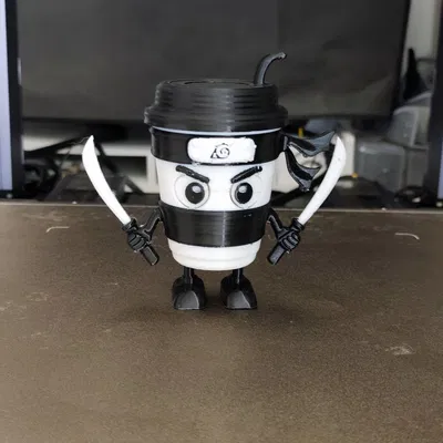Ninja Cappuccino Sát Thủ - Mô Hình 3D In Một Mảnh Độc Đáo