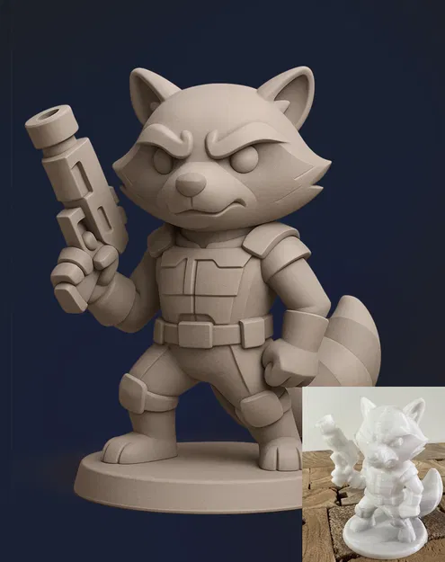 Rocket Racoon (Vệ Binh Dải Ngân Hà) - Mô hình 3D - Image 1