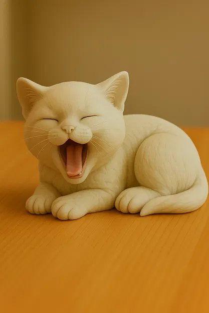 Mèo đang ngáp - Image 1