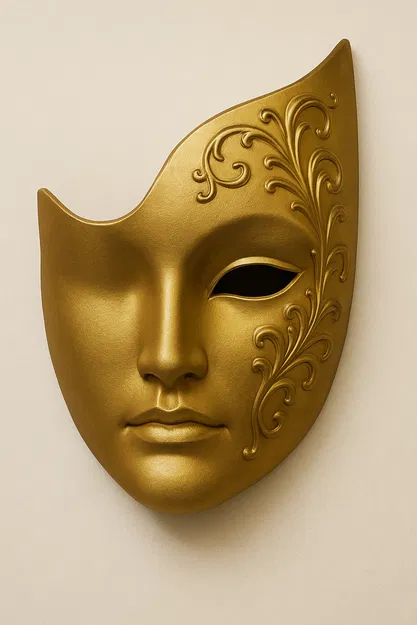 Mặt Nạ Venice Nửa Mặt Golden Rite - Image 1