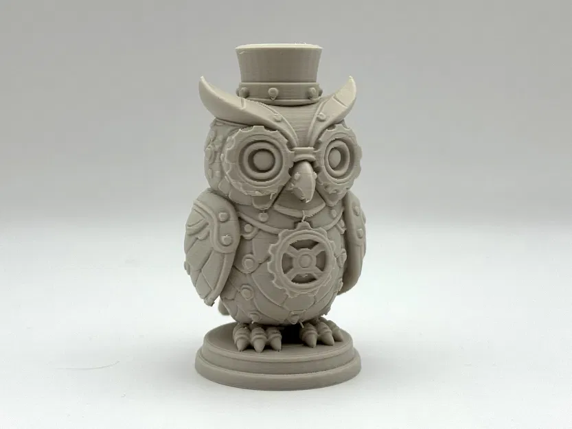 Tượng Cú Họa Tiết Steampunk - Image 1