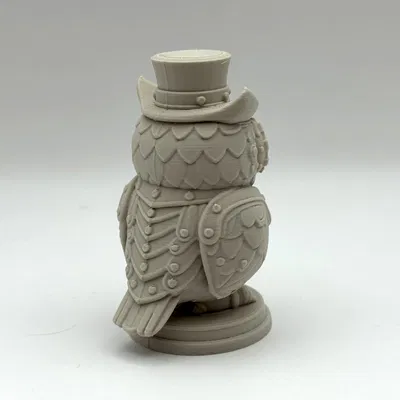 Tượng Cú Họa Tiết Steampunk