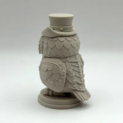 Tượng Cú Họa Tiết Steampunk