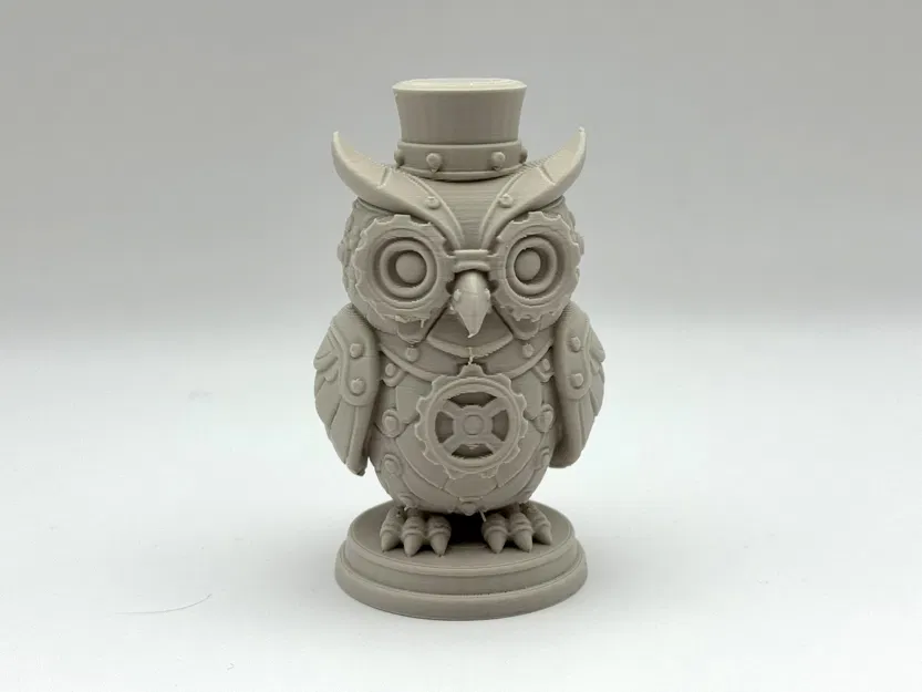 Tượng Cú Họa Tiết Steampunk - Image 6