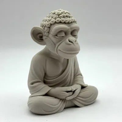 Zen Chimp - Tượng Khỉ Thiền Định Trang Trí