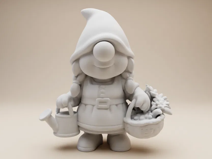 Ông Cụ Làm Vườn – Tượng Nữ Tóc Tết (Phong Cách Đất Sét Ngộ Nghĩnh) - Image 2