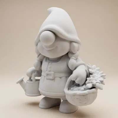 Ông Cụ Làm Vườn – Tượng Nữ Tóc Tết (Phong Cách Đất Sét Ngộ Nghĩnh)