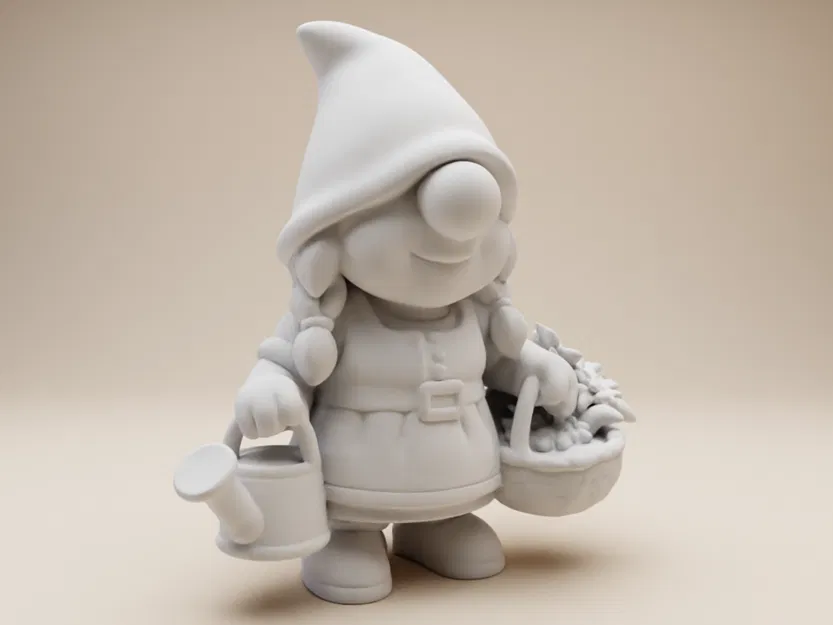 Ông Cụ Làm Vườn – Tượng Nữ Tóc Tết (Phong Cách Đất Sét Ngộ Nghĩnh) - Image 5