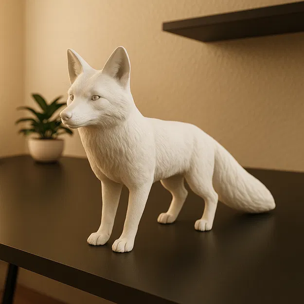 Tượng Cáo 3D Thực Tế – Đồ Trang Trí Nhà Cửa Thanh Lịch - Image 1