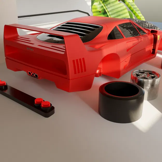 Mô hình 3D Ferrari F40 huyền thoại - Image 1