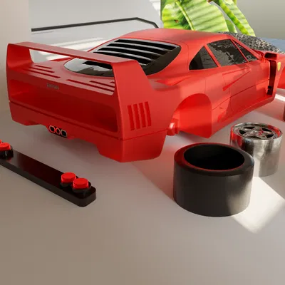Mô hình 3D Ferrari F40 huyền thoại