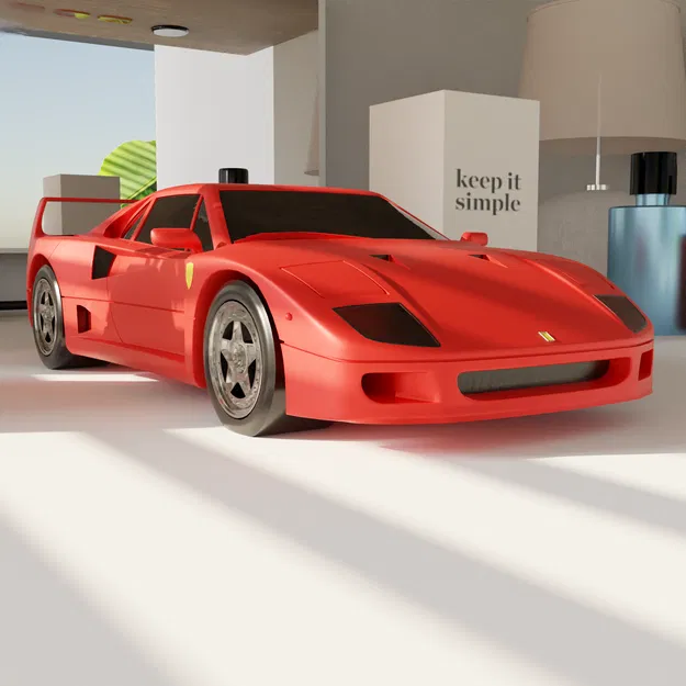 Mô hình 3D Ferrari F40 huyền thoại - Image 2