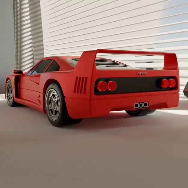 Mô hình 3D Ferrari F40 huyền thoại - Image 5